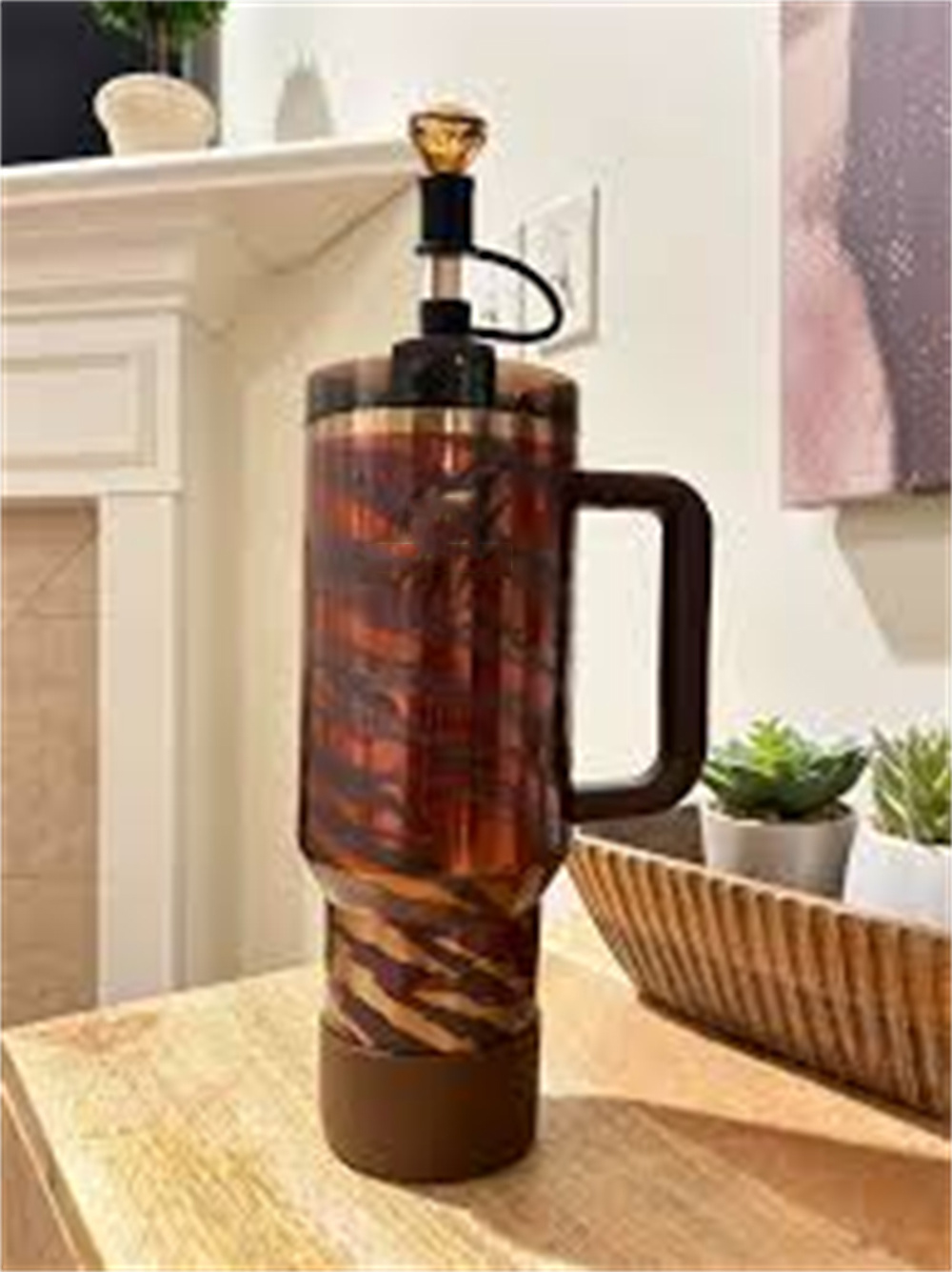 Botella de agua de estilo, vaso de acero inoxidable de 40oz con tapa de silicona, taza de viaje para bebidas frías, taza de café de gran capacidad
