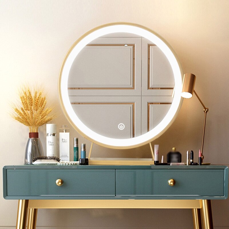 Mirror LED Desktop Makeup Mirror All-in-one Beauty USB Mirrors Home Dressing Table Desktop Makeup Mirrors 사이드미러 LED