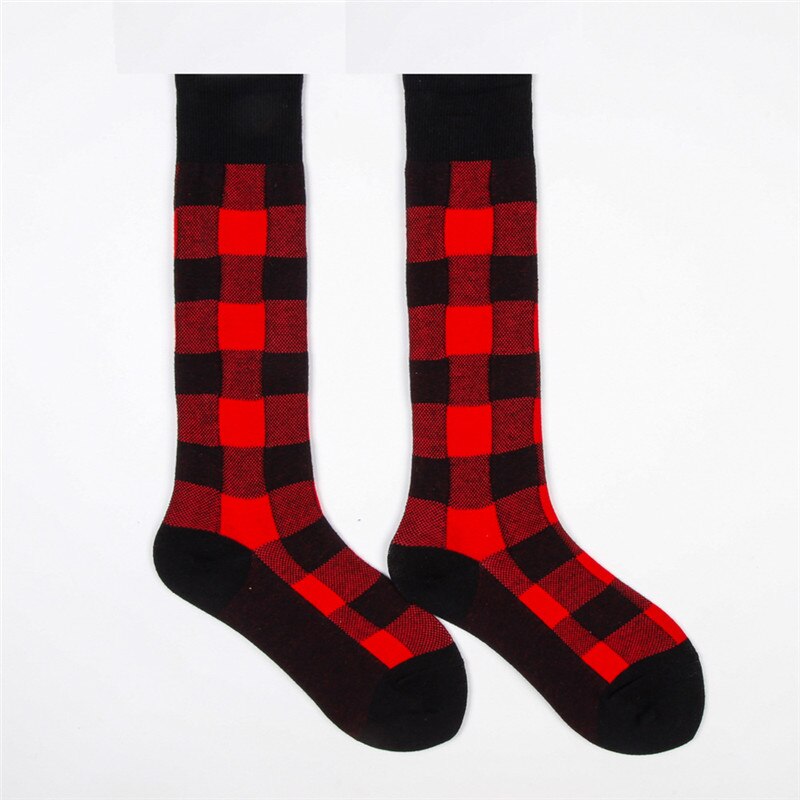 Di lusso plaid Calzini E Calzettoni della Donna Al Ginocchio di Modo Del Cotone Lungo Colorate di Alta Qualità Femminile Gamba Calzini E Calzettoni dell'annata di Hiphop di skateboard Calzino: stile 8