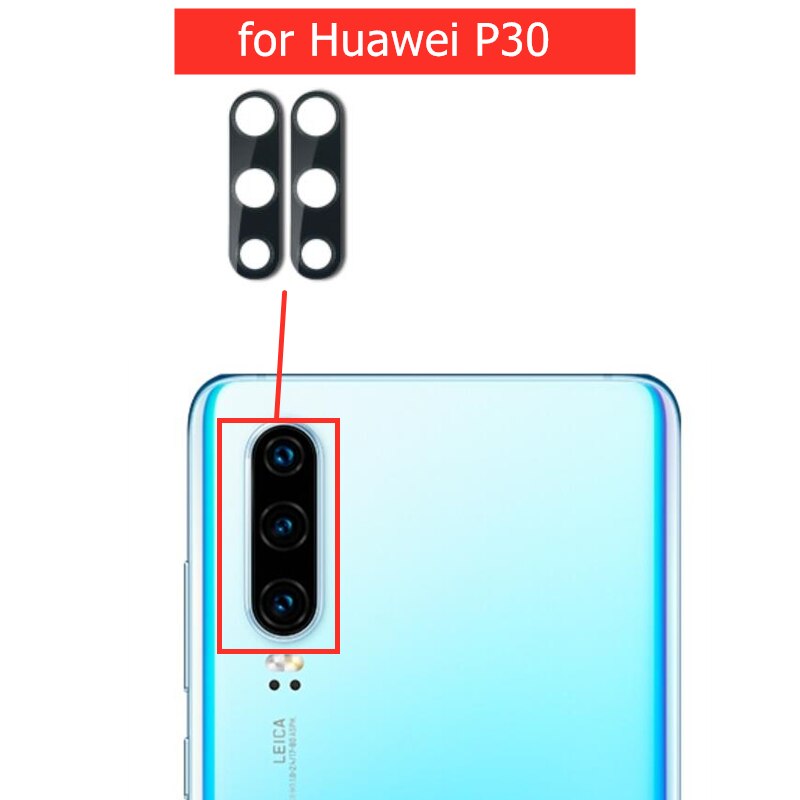 2pcs for Huawei P30 Pro Back Camera Glass Lens Rear Camera Glass with Glue for Huawei P30 Pro Replacement Repair Spare Part