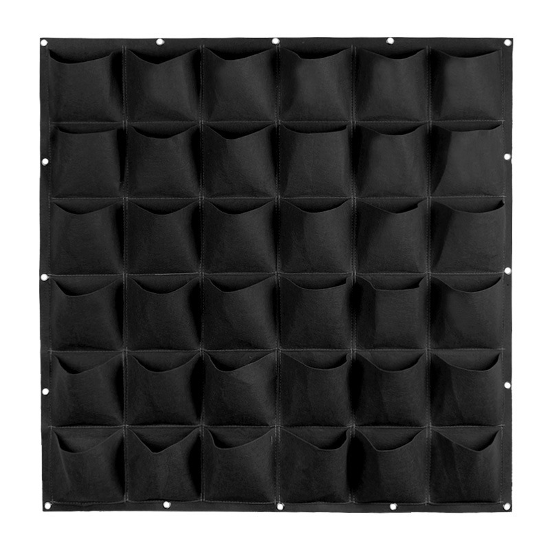 Fleur sac de plantation, tenture murale sac de plantation cadre croissante récipient pot de fleurs pour jardin plante, fleur, multiples poches: 36 pockets 100x100cm