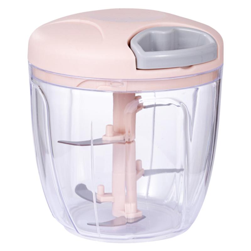 Multifunction Hand-held Vegetable Cutter Anti-skid Manual Slices Fruit Meat Grinder Kitchen Stainless Steel Blade Mixer Chopper: 5 blade