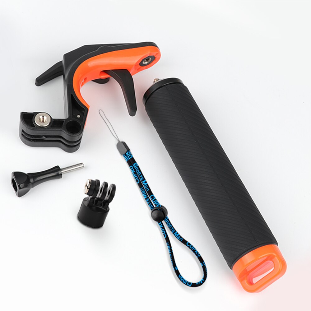 Disparador, palo de flotabilidad para buceo, agarre de mano flotante para GoPro Hero 8, agarre de mano, obturador negro, soporte de disparo de control