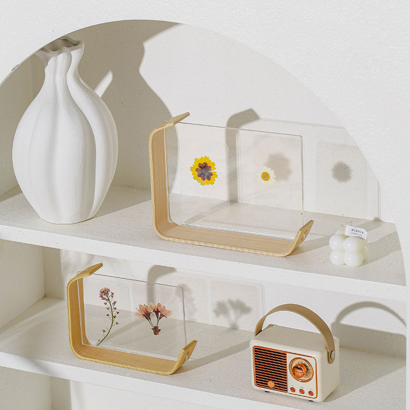 Marco de fotos transparente acrílico , marco de fotos de 6/7/8 pulgadas, tablero de exhibición de colección de sellos personalizados, decoración de escritorio para fotos