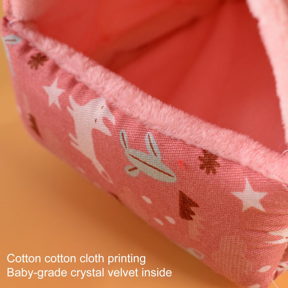 Simpatica gabbia coniglio scoiattolo tappetino invernale caldo porcellino d'India nido criceto casa ottavino animale letto per dormire gabbia appesa per animali domestici