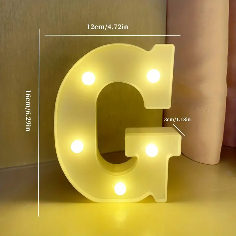 1pc Decorative Letter Led Light Emitting Decoration Battery Night Light Used For Family Weddings Birthdays Parties Letter Lights: dark green