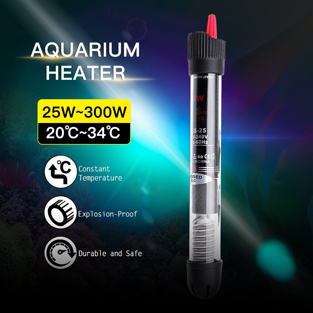 25W/50W/100W/200W/300W Aquarium Submersible réservoir de poissons chauffe-eau automatique température constante tige de chauffage EU Plug