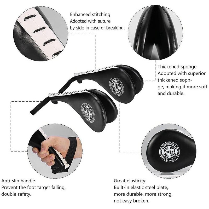 Taekwondo Double Kick Pad Target Tae Kwon Do Karate Kickboxing Training Kicking Pad Practice Kick Target Training Pad