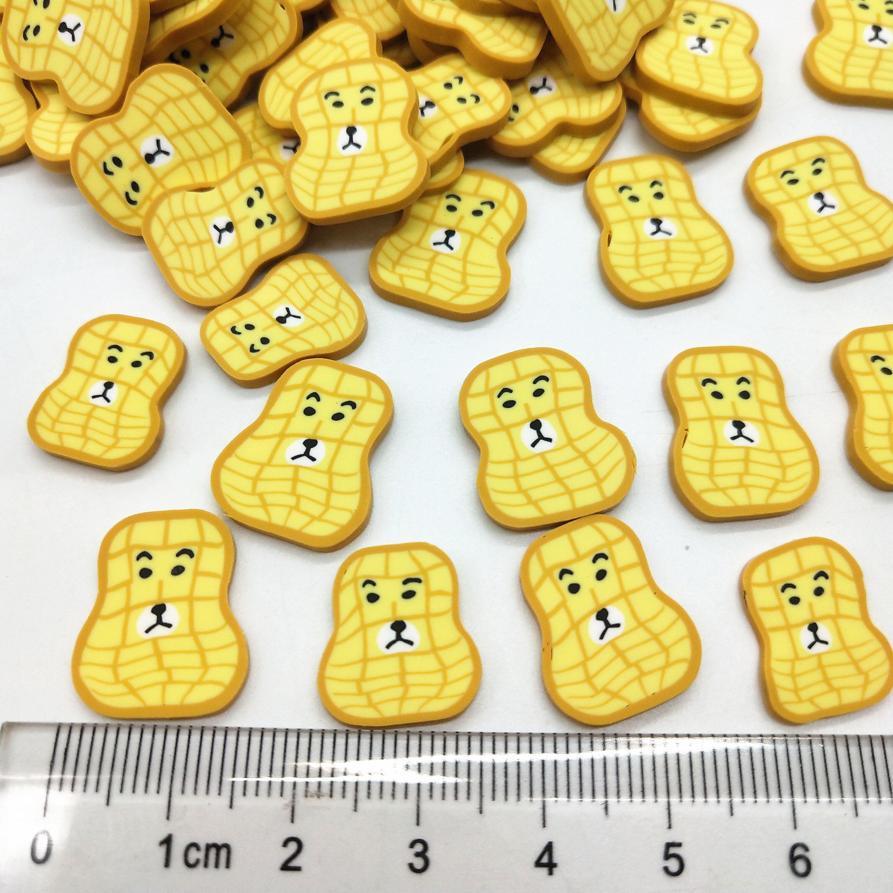 20g/lot 15mm Nuts Shell Polymer Clay for DIY Crafts Cute plastic Fruit klei Mud Particles