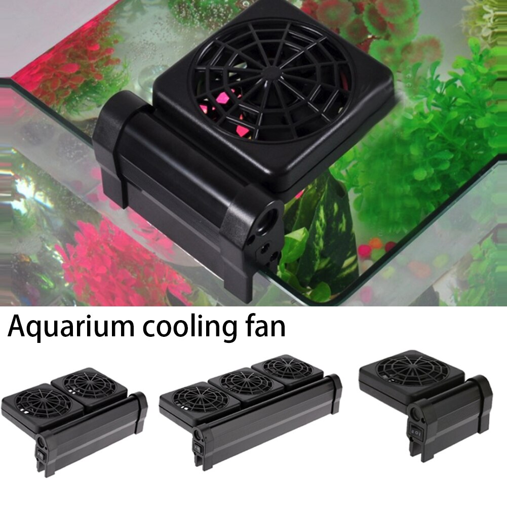 Akvarieventilator akvarietank køleventilatorer akvariumventilatorer til koralrev akvarium 2 kontrolveje temperatur akvarietilbehør