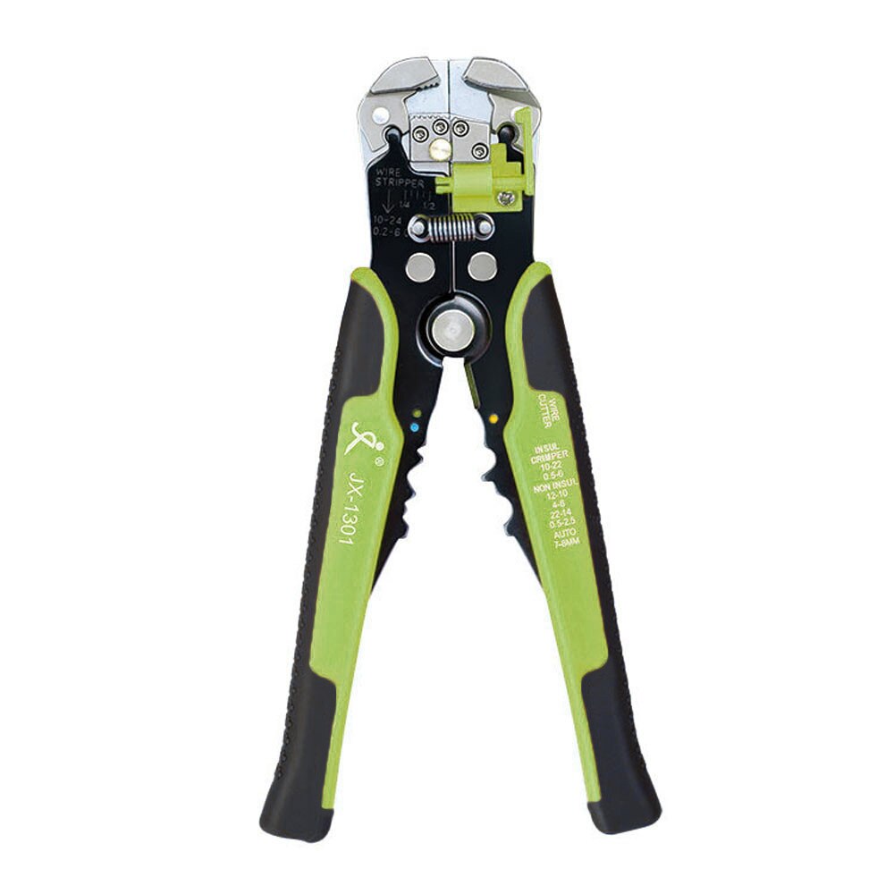 HS-D1 Crimper Cable Cutter Automatic Wire Stripper Multifunctional Stripping Tools Crimping Pliers Terminal 0.2-6.0mm Cutter CD: Green