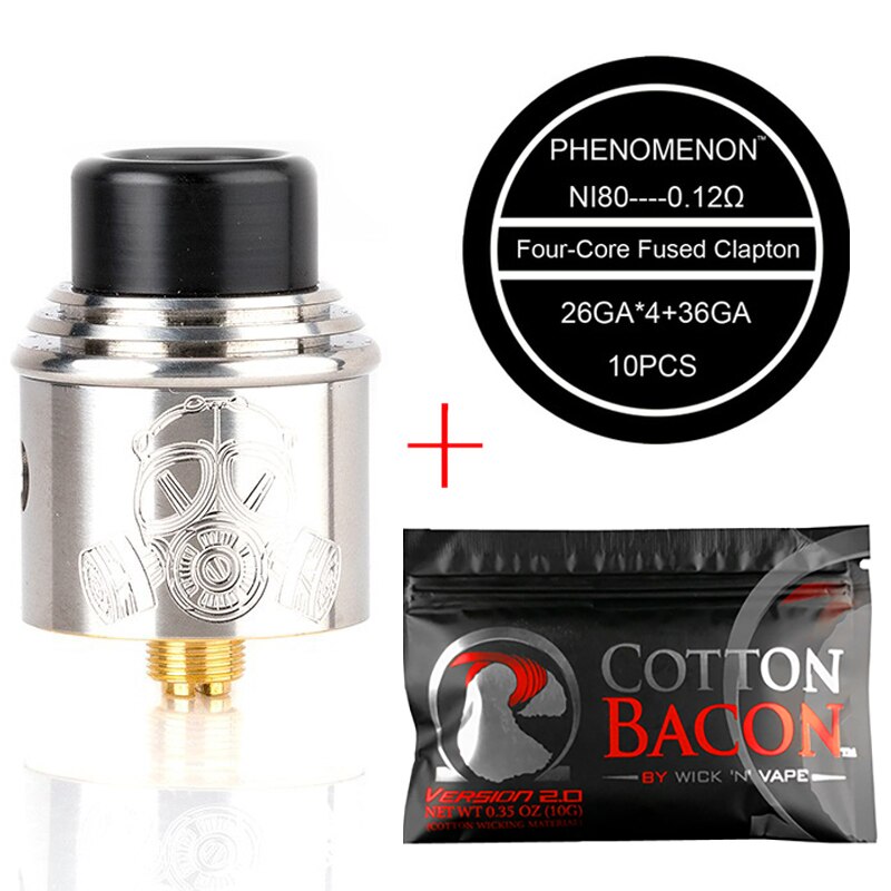 Apocalypse RDA 24mm Rebuildable Dripping Atomizer with BF PIN Atomizador for Squonk Mod Apocalypse GEN 2 RDA: SS-rda coil cotton