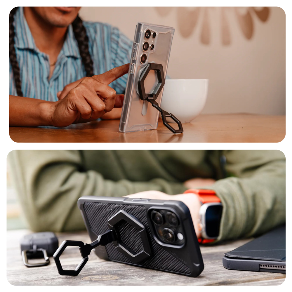 Magnetic Ring Stand for iPhone 16/15/14/13 Pro Max, Removable 360° Rotating Ring Grip & Kickstand for Galaxy S24/S23