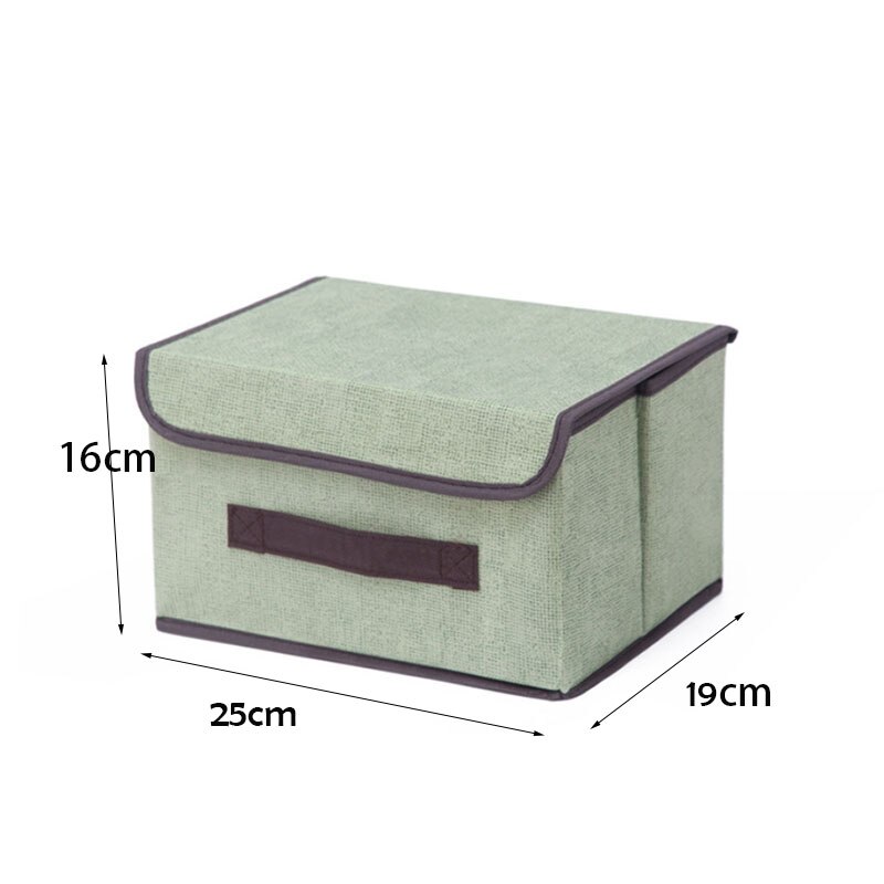 J-QIN Large Cube Non-Woven Folding Storage Box For Toys Organizers Fabric Storage Bins With Lid Home Bedroom Closet Office