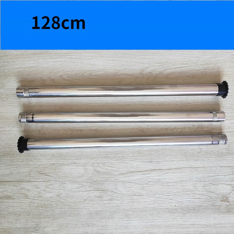 Stainless Steel Shower Curtain Curtain Rod Cross Bar Drying Rod Sub Bar Threaded Swivel Connection Length Free Splicing: 128cm