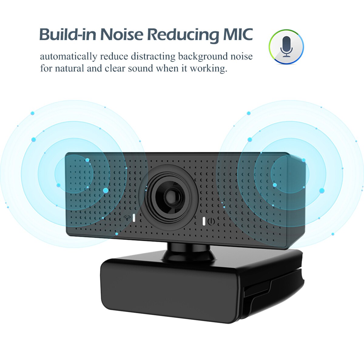 Webcam USB Full HD 1080p Con Microfono – Plug And Play, Rotazione 360° – Per PC, Laptop, Lezioni E Videoconferenze
