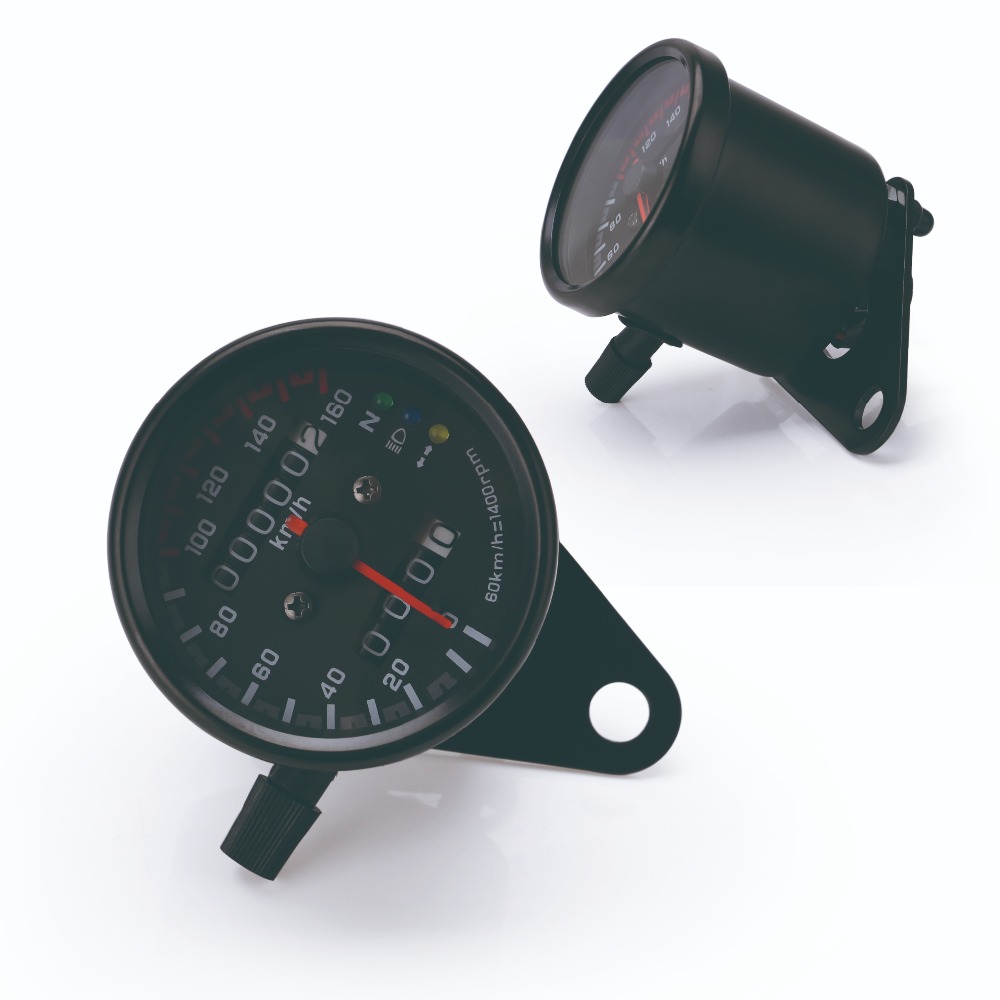 Universal Motorcycle Speedometer Odometer 12V Motorcycle Dual Speed Meter with LED Indicator Speedometer Motorcycle