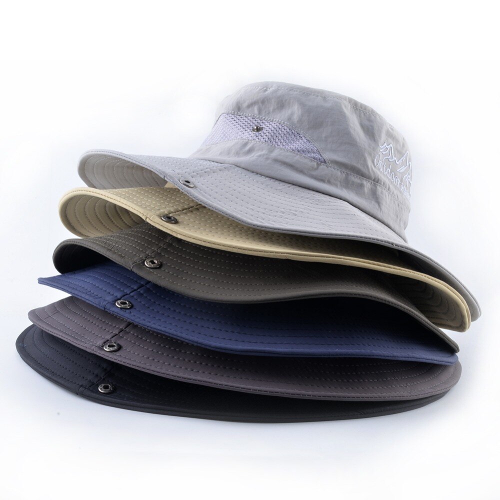 Anti-uv sol hatte til kvinder udendørs sport hat bred skygge fiskeri cap sommer vandring camping ben gorros unisex spand hætter mænd