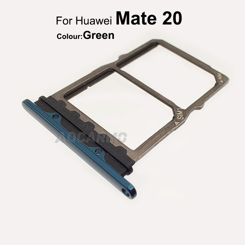 Aocarmo SD MicroSD Holder Nano Sim Card Tray Slot For Huawei Mate 20 Mate20 HMA-AL00 HUAW