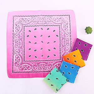 55 x 55cm fazzoletti colorati sfumati in cotone, foulard da donna quadrati, foulard cravatta-tintura con motivo paisley, fazzoletti da collo da donna 1pc: 1