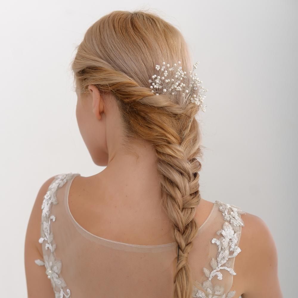 Youlapan Bruiloft Haar Clip Parel Bruiloft Hoofddeksel Bruiloft Haarspeld Fancy Haarspeldjes Parels Wedding Haarspelden Voor Bruid HP40-S