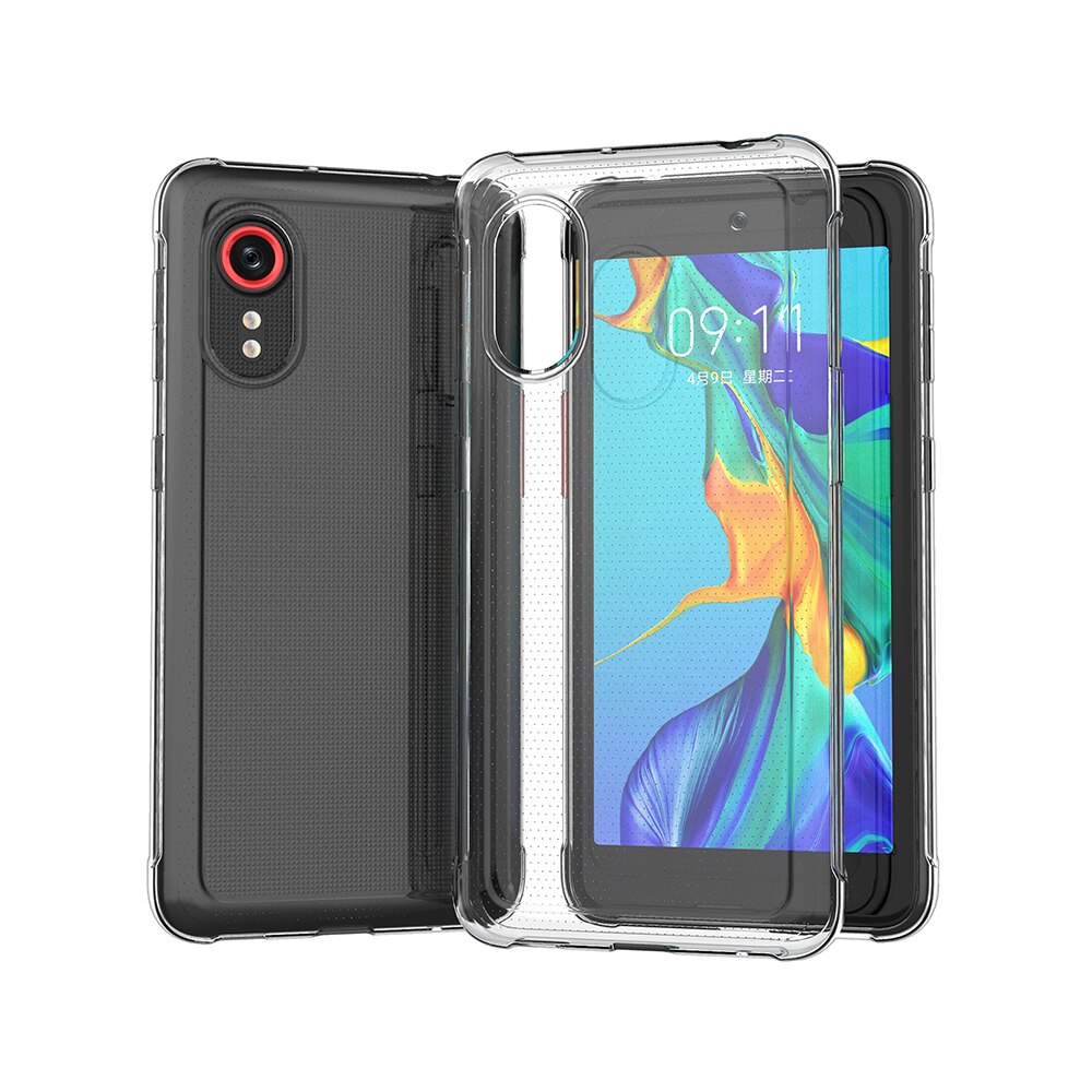 Capa transparente para smartphone, proteção de câmera para samsung galaxy xcapa 5, tpu macio, transparente e à prova de choque, bolsa traseira, 2021