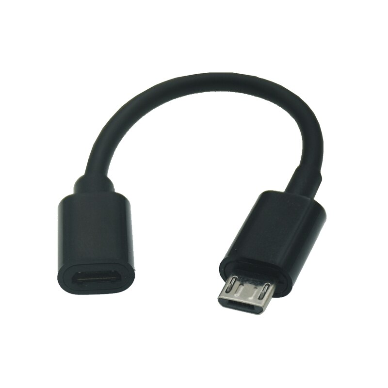 Full Connection 5Pin Micro USB Male To Female USB2.0 Short Data Charging OTG Cable Converter Extension Adapter 10cm 25cm 1.5m 2m: black / 150CM