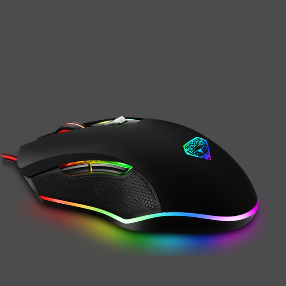 Gaming Backlit Mouse 3200DPI Optical Gaming Mouse 4 Adjustable DPI Symmetrical Ergonomic Shape for Desktop Notebook