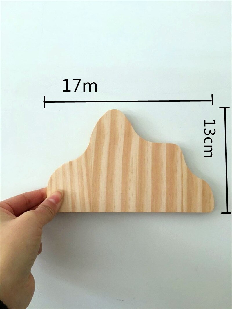 Nordic INS Wooden Star Moon Newborn Baby Kids Tent BedRoom Decor Accessory Wall Hanging Photography Props With 3M Stickers