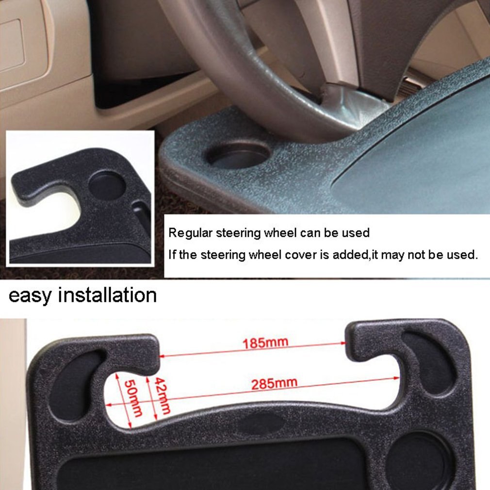 Multi-functional Car Laptop Stand Notebook Desk Steering Wheel Tray Table Food Drink Holder Car Card Table Computer Car Interior