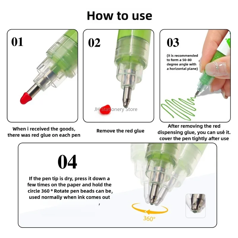 GUANGNA 168/12 Colors Direct Liquild Acrylic Gel Pen Large Capacity Highlight Morandi Multicolor Marker Pen School Stationery