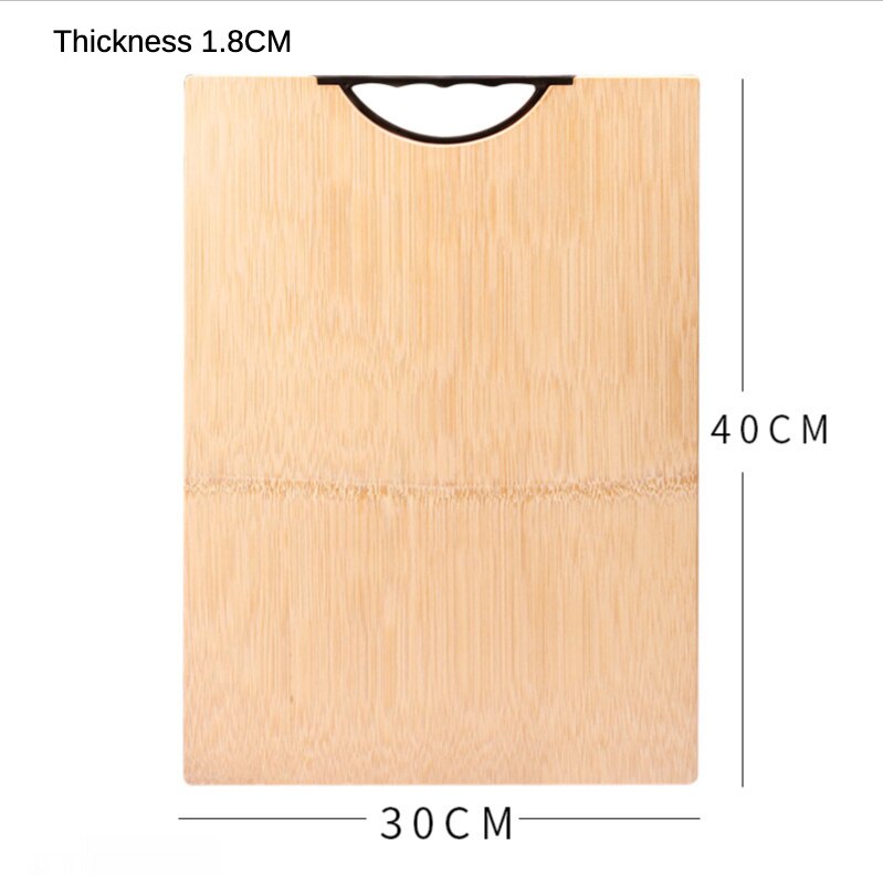 Kitchen Wooden Chopping Blocks Rectangle Hangable Cutting Board Antibacteria Vegetable Fruits Knife Board Bamboo Bread Tray: 40x30x1.8
