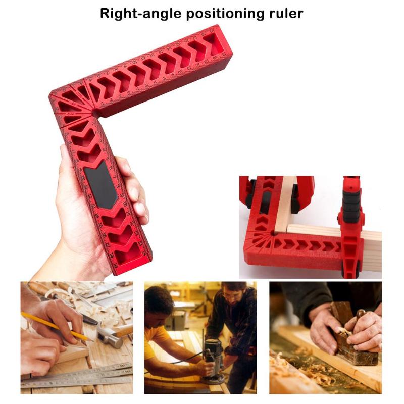 90° L Shape Right Angle Ruler Carpentry Measuring Gauges Positioning Tool