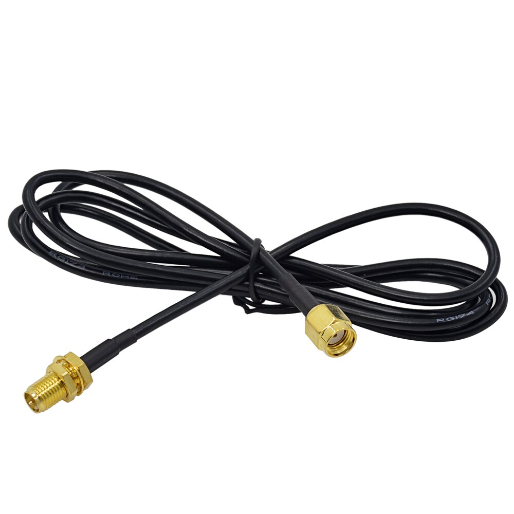 CHIPAL 1M 1 Meter WIFI WI-FI Antenna Extension Cable RG174 RP-SMA Male to Female Connector for Wireless LAN WAN Router Antenna