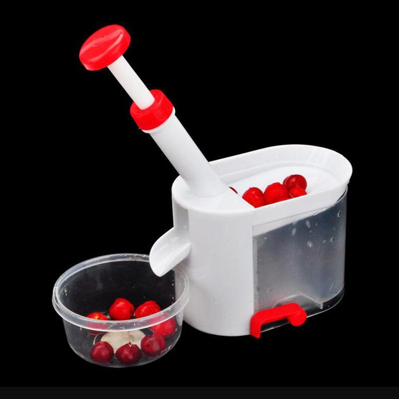 2pcs Convenient Cherry Corer Pitter Stone Corer Cherry Seed Pitter Fruit Core Seed Remover Machine With Container Kitchen Gadget