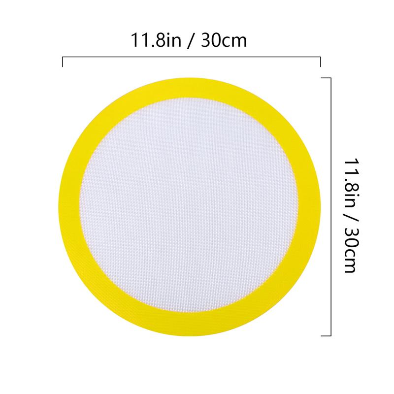 Oven Baking Mat Silicone Round Baking Pads Pizza Non-Stick Heat Resistance Baking Liners For Home Bakery Random Color