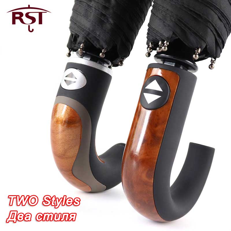 RST classique style anglais parapluie hommes automatique fort résistant au vent 3 fois parapluie pluie femmes affaires mâle Parasol