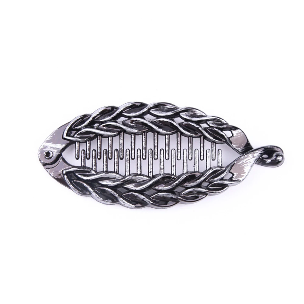 1Pcs Vintage Banaan Haar Clip Vrouwen Lui Haar Kam Clips Vis Vorm Haar Klauw Clips Haar Haarspeldjes Haarspelden Haar accessoires: A5