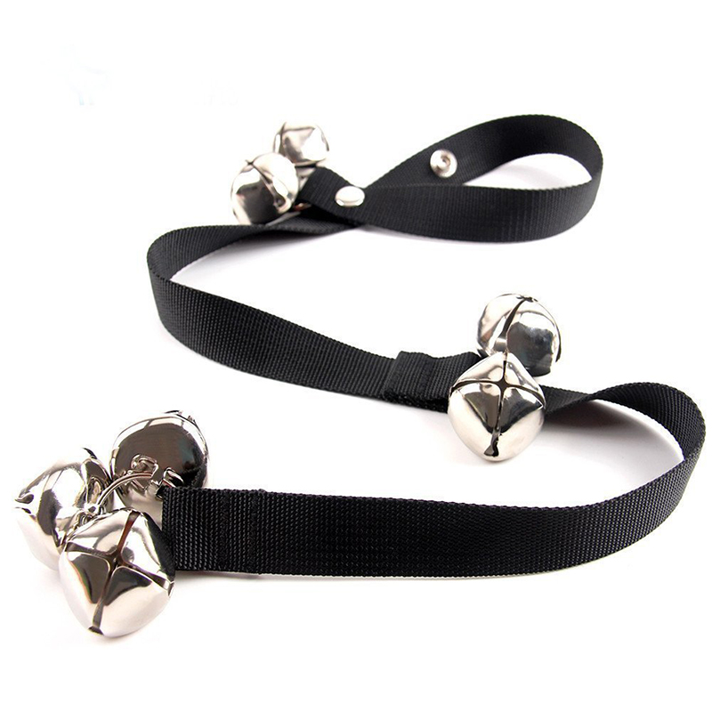 Dog Doorbells Premium Training Potty Great Adjustable Dog Bells for Housebreaking Clicker Door Bell Puppy Training Tool: Black