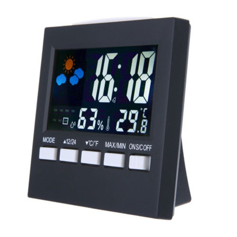 Digitale Display Thermometer vochtigheid klok Kleurrijke LCD Alarm Kalender Weer multi functionele elektronische klok weten de tijd