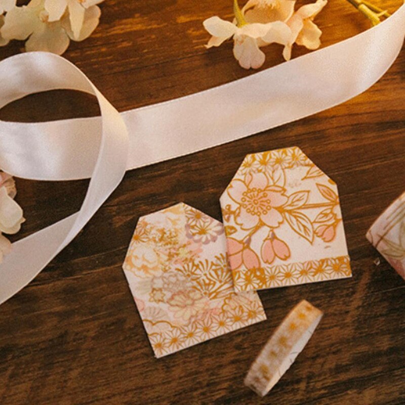5 Stks/set Gold Washi Tapel Chinese Stijl Masking Tape Diy Ambachtelijke Japanse Papier Stickers Scrapbooking J