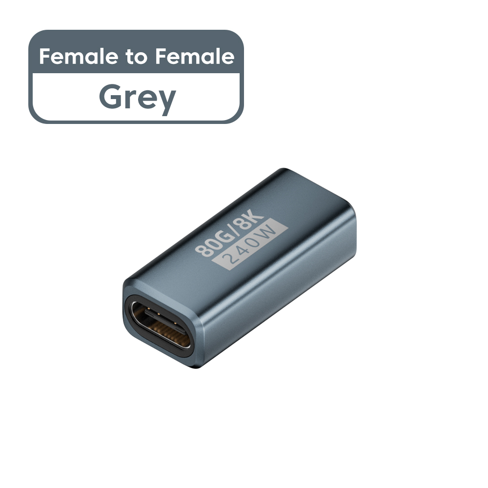 Adaptador OTG de 240W USB 3,0 tipo C a tipo C 8K 80Hz USB C carga rápida 80Gbps transferencia de vídeo de datos para iPhone 16 Macbook 90 ° Codo: Verde militar