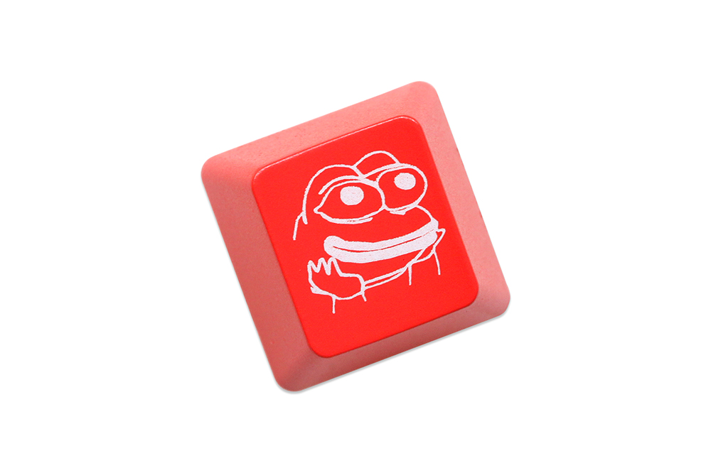 Nowość Shine Through Keycaps ABS Etched back lit black red r1 ESC Sad Frog THX meme Internet Trends: Złota