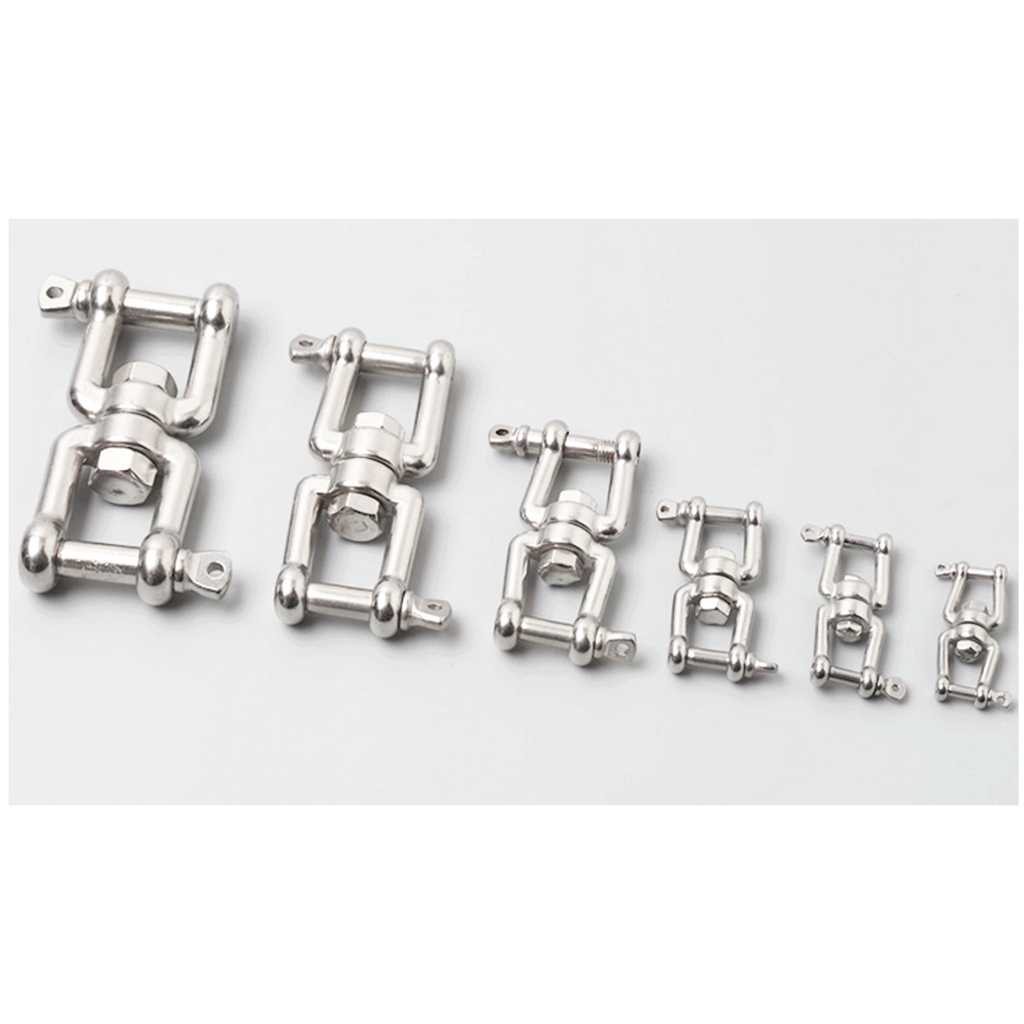Boat Jaw Anchor Chain Swivel Connector Shackle - 316 Stainless Steel - 8mm/10mm/12mm