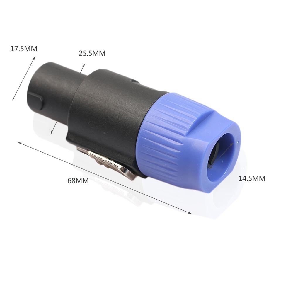 Rexlis 1 stk 4 ben  nl4fc strømstik adapter strømledning stik 4 polet stik kabel stik