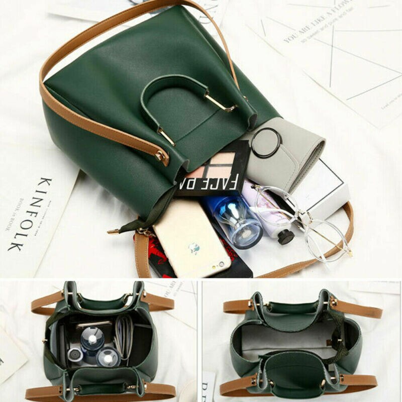 1pc PU Leather Ladies Handbags Larger Women's Bag Hair Ball Shoulder Bag Messenger Crossbody Bag for Women