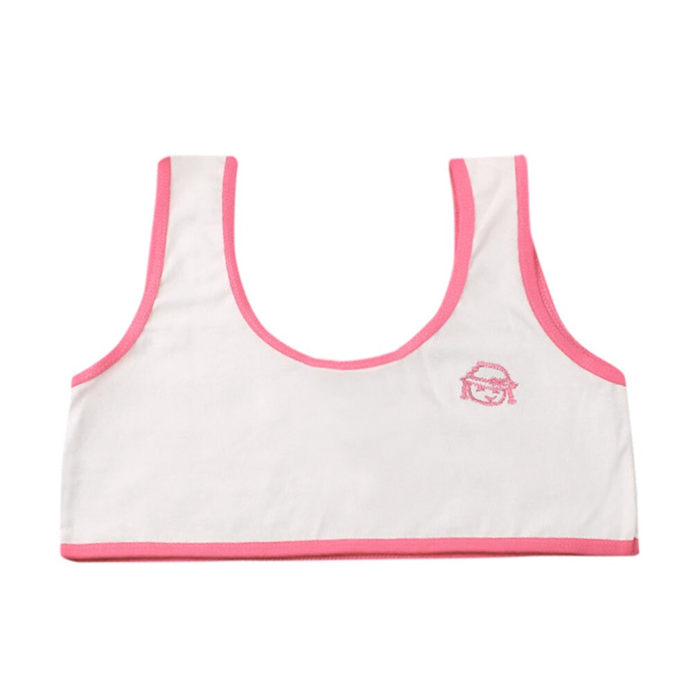 Lovely Baby Girls Tanks Printing Underwear Bra Vest Cotton Children Underclothes Sport Undies Camisoles 1220: Watermelon Red