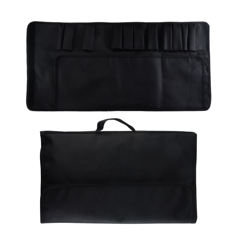 SOWOLL Oxford Canvas Knife Roll Bag Storage Kitchen Knife Covers Tool Screws Metal Parts Fishing Travel Organizer Knife Case: D.12Pockets