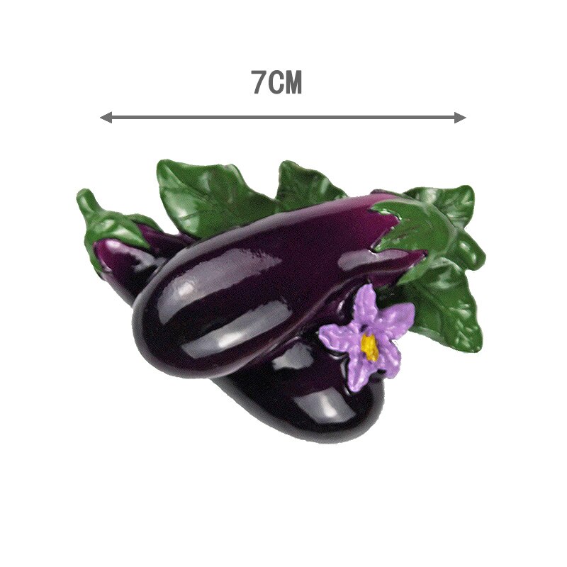 Home Decoration RefrigeratoR Sticker 3D Celery Radish Mushroom Potato Broccoli VegetablesPolyresin Fridge Magnet: Lavender