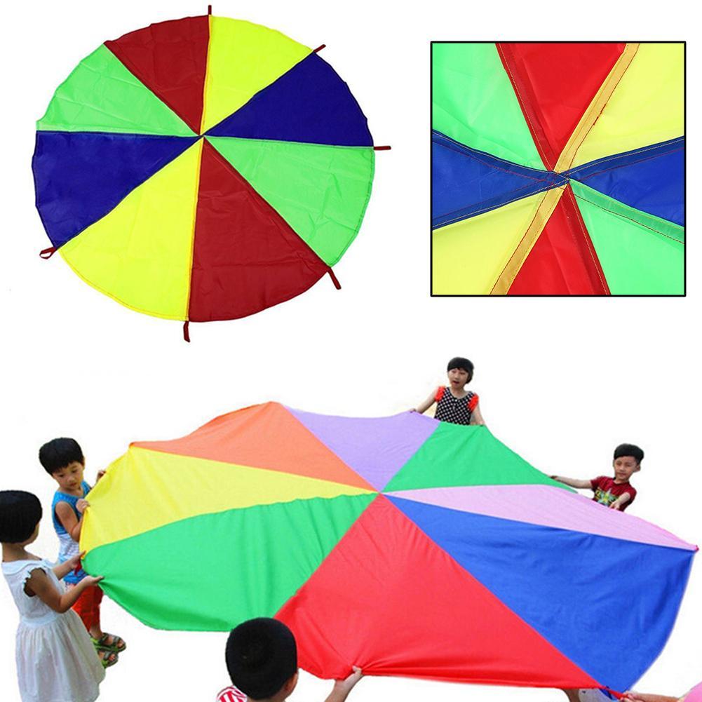 2 M 8 Handgrepen Kinderen Kid Play Rainbow Parachute Outdoor Spel Oefening Sport